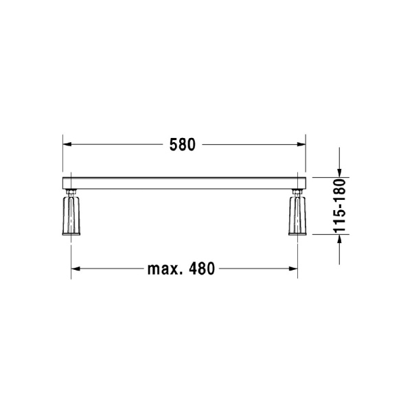 790127000000000 Ножки д/ванны D-Code DURAVIT