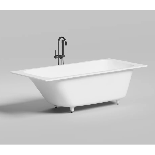 Ванна из искусственного камня Salini Orlando S-Sense 180x80 белая матовая с ножками