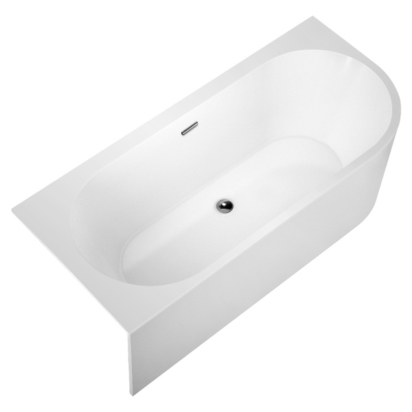 Акриловая ванна AVS Санья 180x85 L белая с донным клапаном