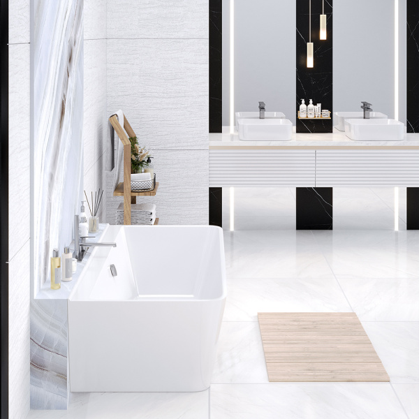 Ванна из искусственного камня Aqua de Marco Dante 170x75 белая