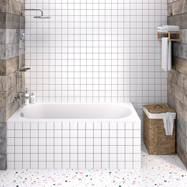 Ванна из искусственного камня Aqua de Marco Верона 170x75 белая матовая, с ножками