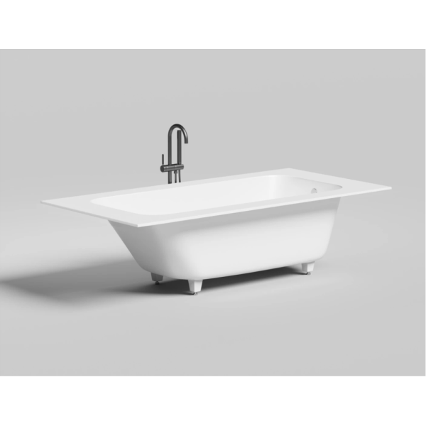 Ванна из искусственного камня Salini Orlando Vasta S-Sense 190х100 белая матовая, с ножками