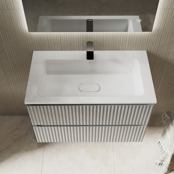 Тумба с раковиной RAVAL Coste 80 светло-серая