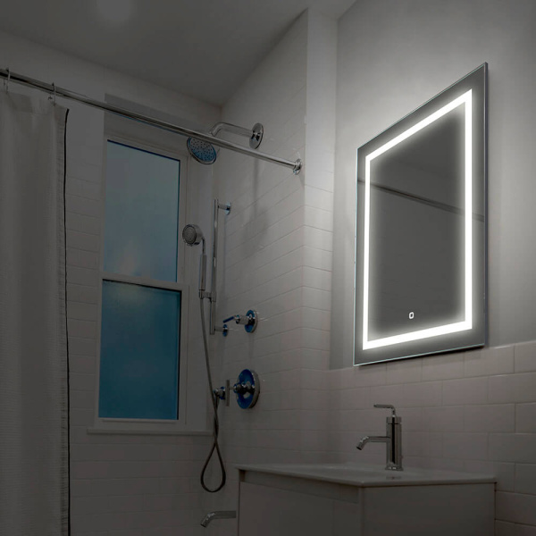 Зеркало с подсветкой AVS Торренс 60x80 см, серебро