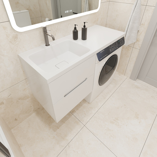 Раковина AVS Прима 120x48 L, белая