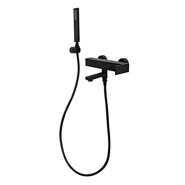 Смеситель для ванны с душем AVS Cube черный матовый