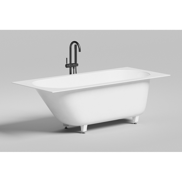 Ванна из искусственного камня Salini Ornella KIT S-Stone 170x75 белая матовая, с ножками