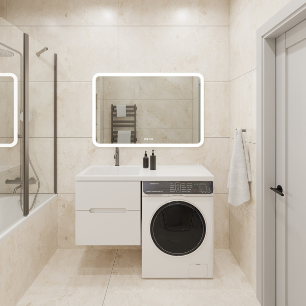 Раковина AVS Прима 120x48 L, белая