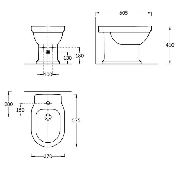 Биде напольное Kerama Marazzi Pompei PO.bidet.01 белое