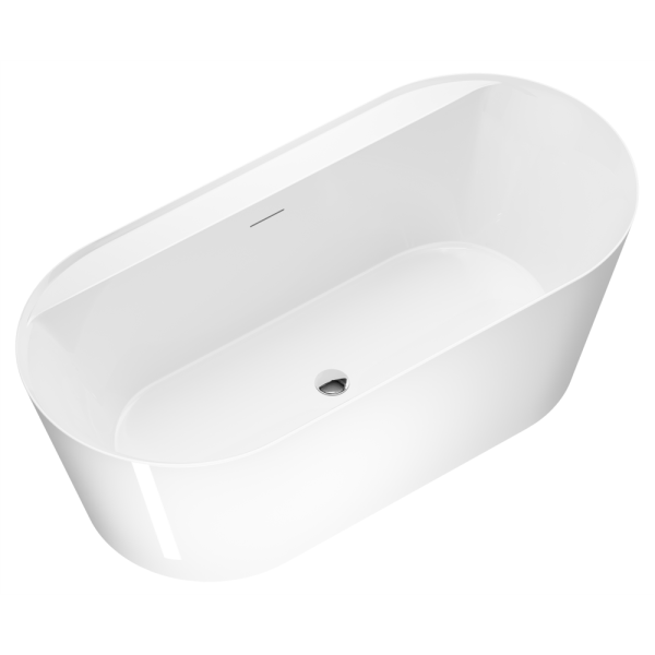 Акриловая ванна AVS Герда 170x80 белая с донным клапаном