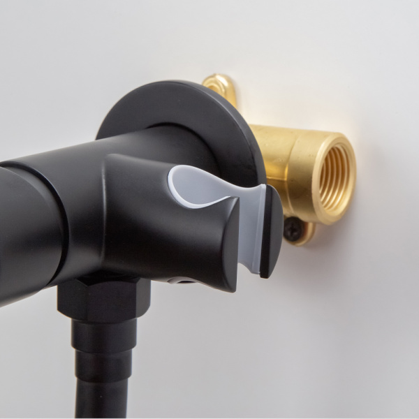 Гигиенический душ со смесителем AVS Slimmer черный матовый