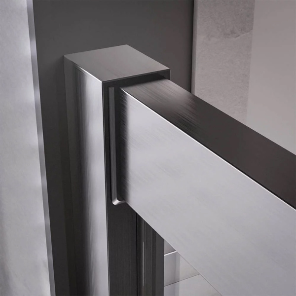 Душевой уголок Veconi Premium Trento PTC-20GR 80х80 профиль графит брашированный, стекло прозрачное