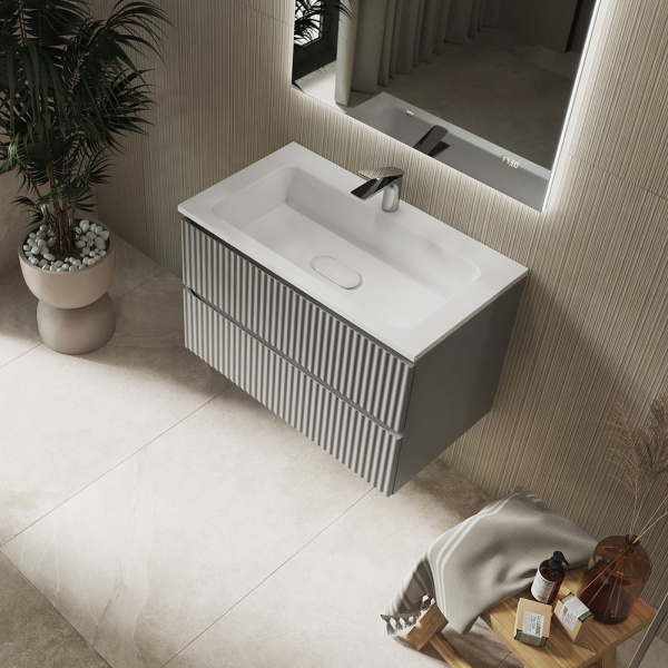 Тумба с раковиной RAVAL Coste 80 светло-серая