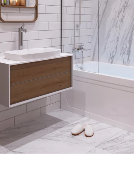 GAMMA Ванна акриловая 1700x700x560 с каркасом, с ФП, без с/п, белая TRITON