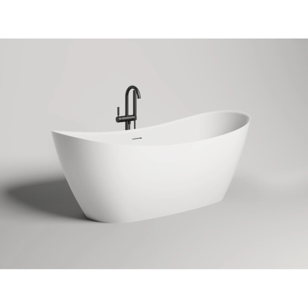 Ванна из искусственного камня Salini Noemi S-Sense 170x75 белая, с донным клапаном