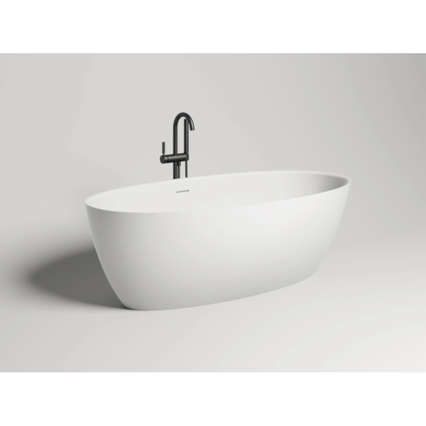 Ванна из искусственного камня Salini Alda S-Stone 160х80 белая матовая, с донным клапаном