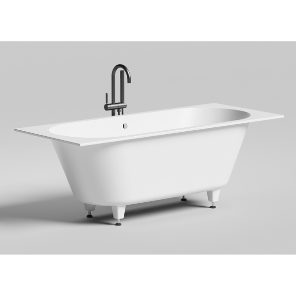 Ванна из искусственного камня Salini Ornella Axis S-Sense 170x75 белая, с ножками 