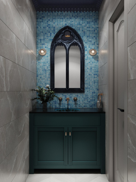 Мозаика Bonaparte Atlantis Blue Art 31,5x31,5 стеклянная