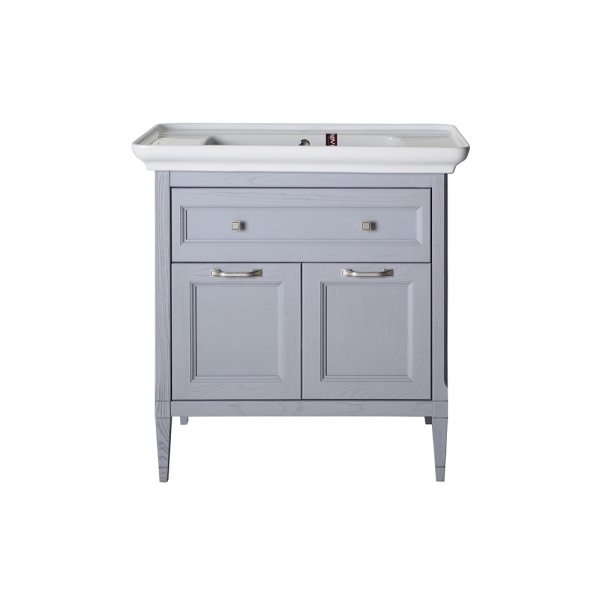 Тумба с раковиной ASB Wood Line Гранда 85 гриджио