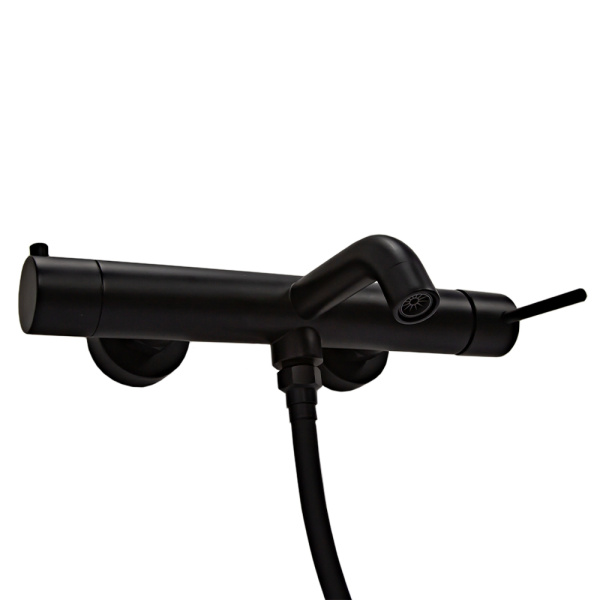 Смеситель для ванны с душем AVS Slimmer черный матовый