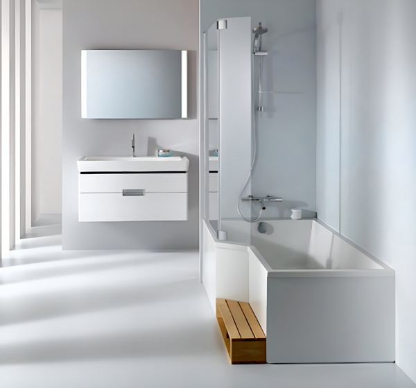 Акриловая ванна Jacob Delafon Bain Douche Neo 160х90 L белая без каркаса